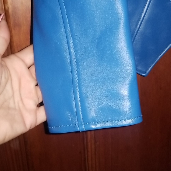 G.I.L.I blue leather jacket - Picture 4 of 8